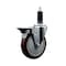 Service Caster 5'' Maroon Poly Swivel 1-1/8'' Expanding Stem Caster with Brake SCC-EX20S514-PPUB-MRN-PLB-118 - alternate 1